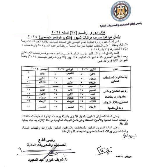 صرف مرتبات ديسمبر 2024