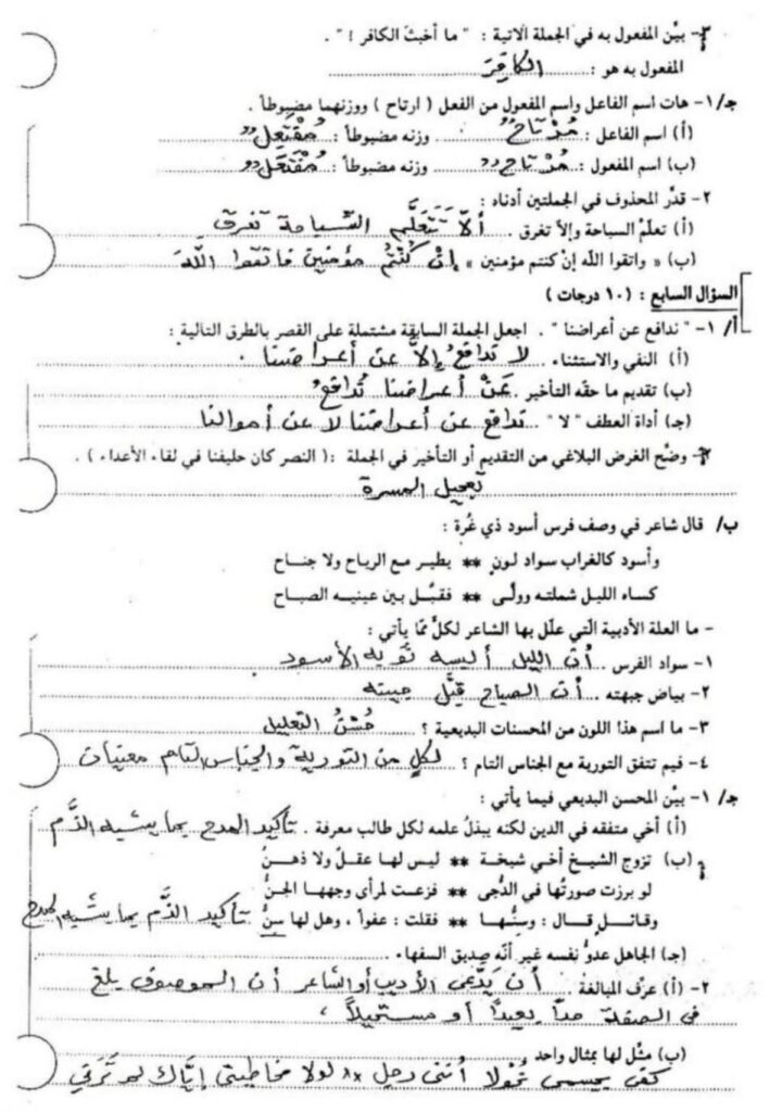 نماذج امتحانات الشهادة السودانية