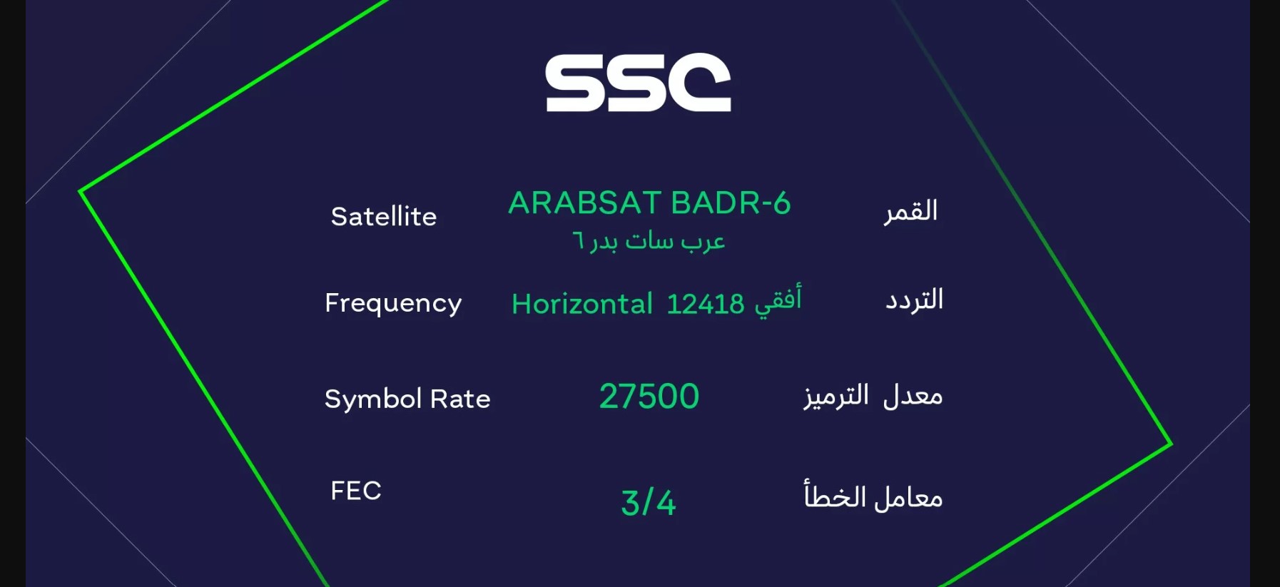 استقبل تردد قناة SSC الرياضية السعودية الجديد 2024 لمتابعة مباراة النصر والقادسية بدوري روشن