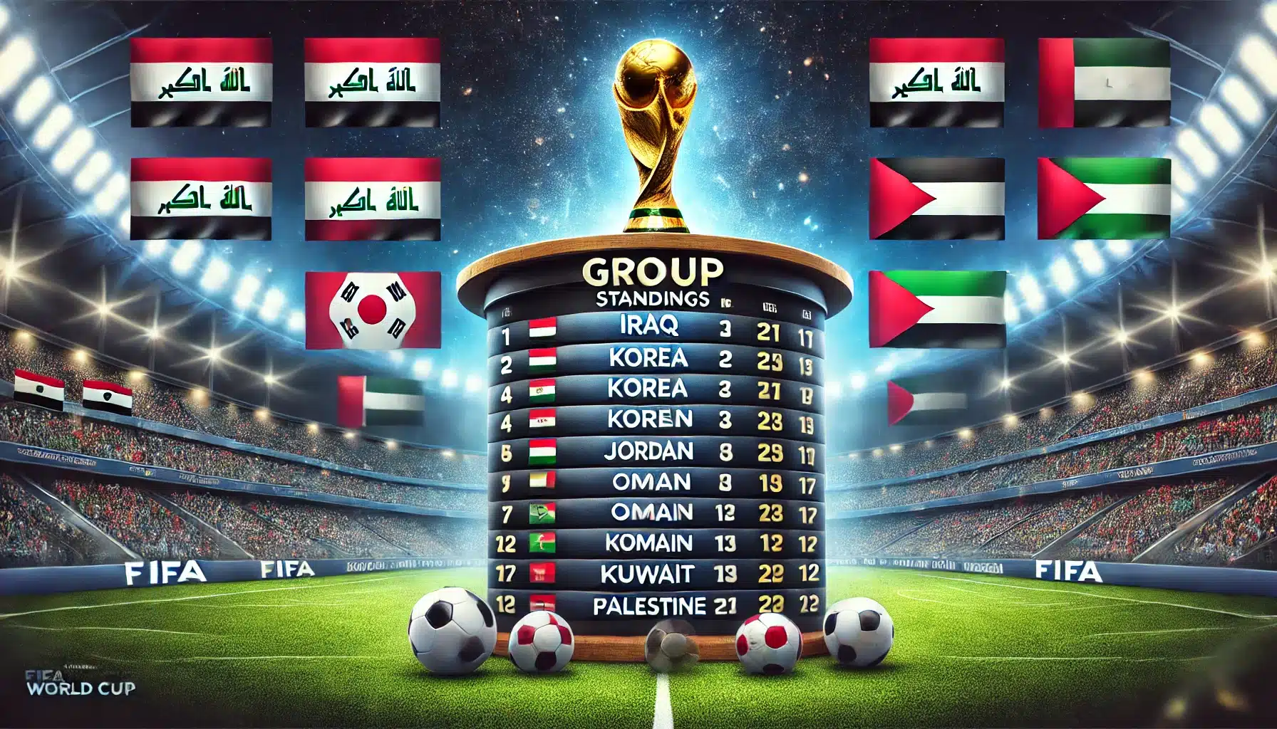 ترتيب مجموعة العراق في تصفيات كأس العالم.. آخر التطورات وفرص التأهل