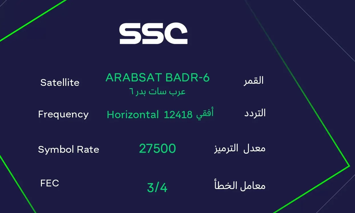 “أضبط الان” تردد قناة SSC1 HD الناقلة لمباراة النصر والقادسية في دورى روشن السعودي علي النايل سات والعرب سات مجاناً