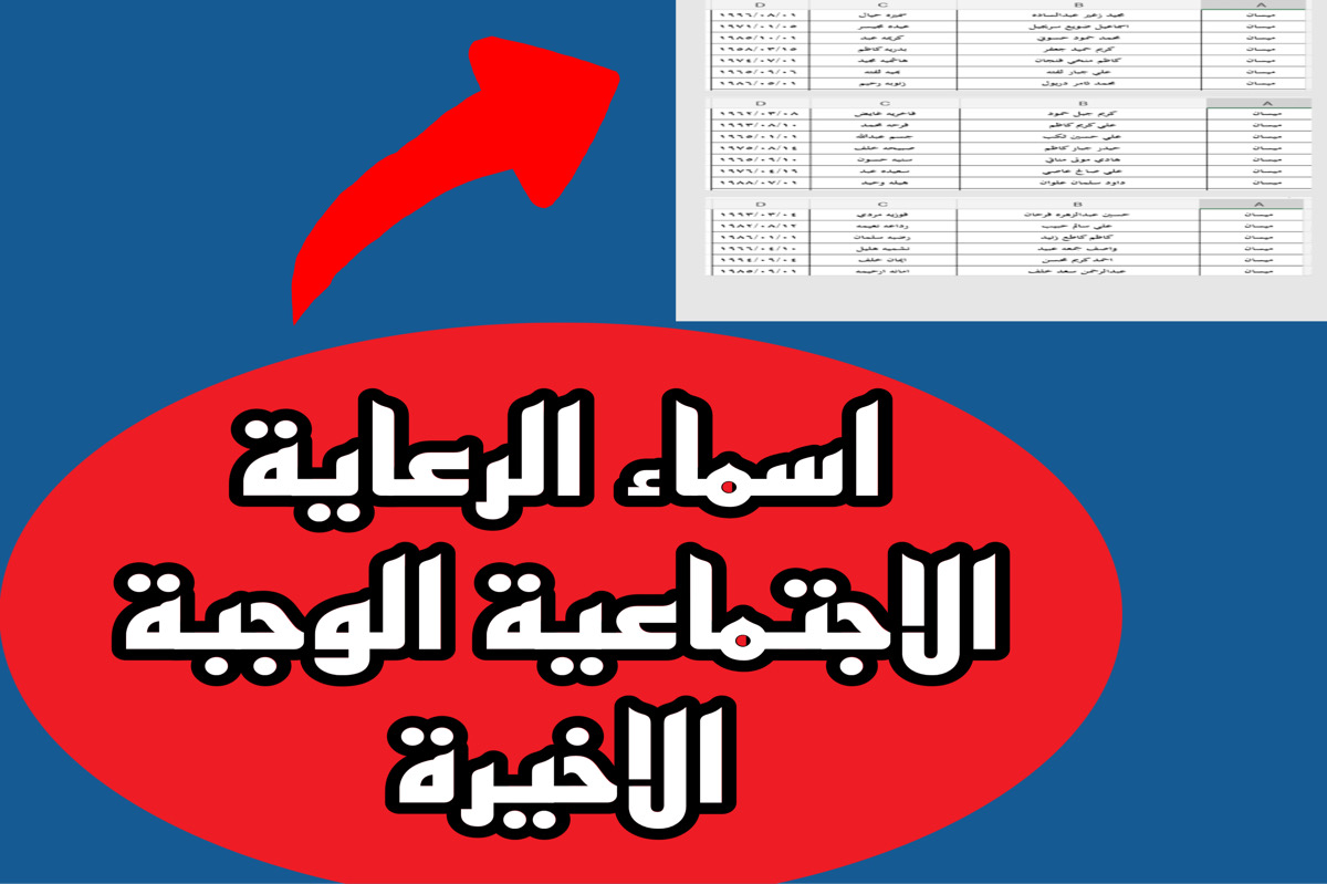 ظهرت✔ أسماء الرعاية الاجتماعية الوجبة الأخيرة متاحة الان عبر منصة مظلتي الالكترونية