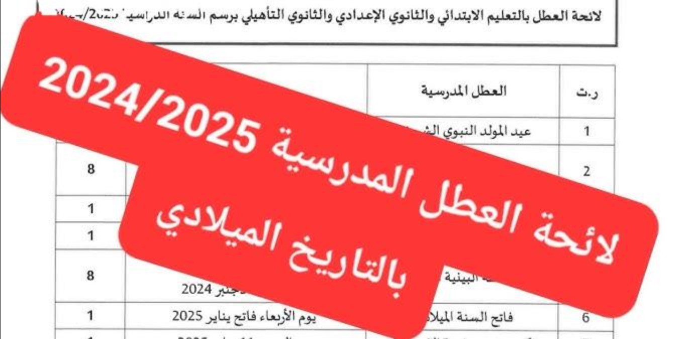 التربية الوطنية المغربية تُوضح رزنامة العطل المدرسية في المغرب لعام 2025 لجميع طلاب المدارس والجامعات