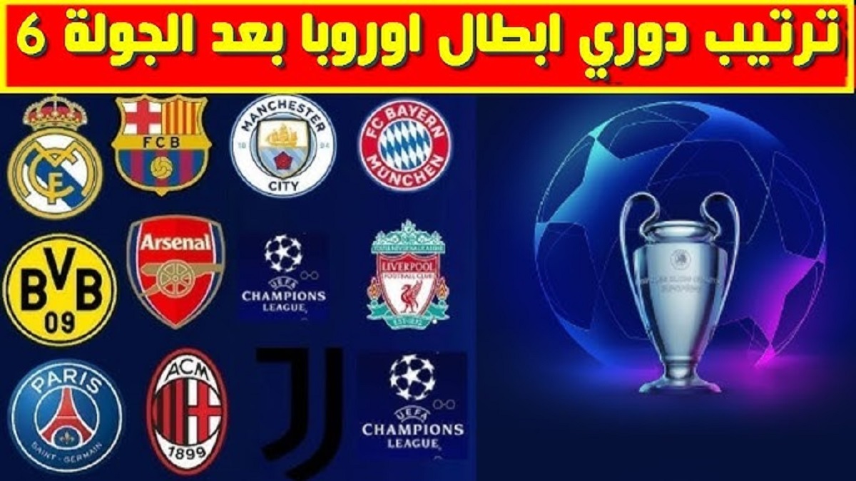 ترتيب دوري ابطال اوروبا 2024-2025 بعد إنتهاء الجولة السادسة .. الريدز يتألق وينفرد بالصدارة بعيداً عن البرسا