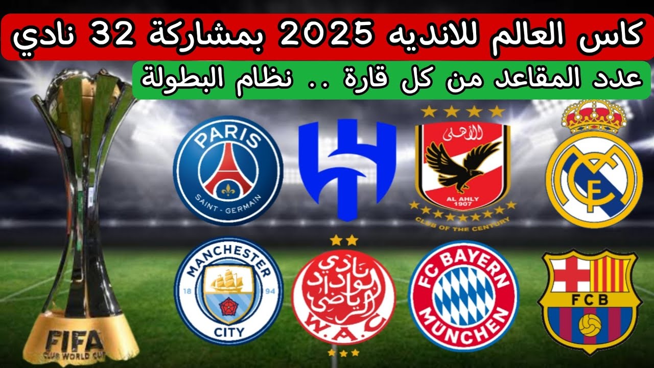 الفرق المشاركة في كأس العالم للأندية 2025 ومجموعات الفرق.. الأهلي يصطدم بـ ميسي