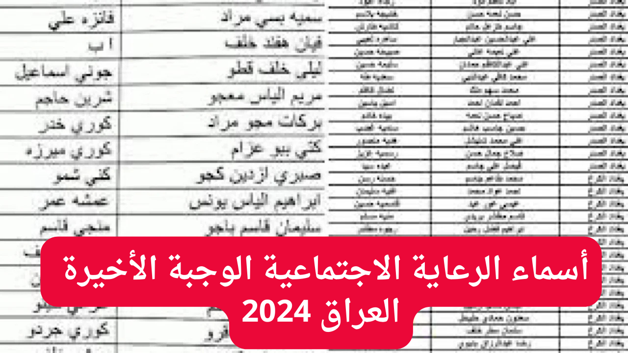 “spa.gov.iq” رابط الاستعلام عن اسماء الرعاية الاجتماعية الوجبة الأخيرة 2024 عبر منصة مظلتي